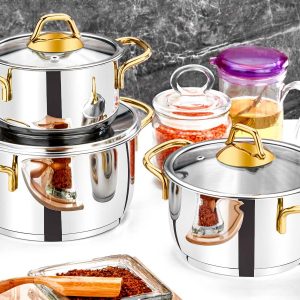 Evimsaray Asude 6 Parça Mini Set Gold