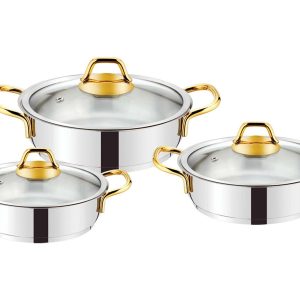 Evimsaray Asude 6 Parça Omlet Set Gold