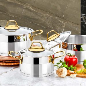 Evimsaray Luna 6 Parça Mini Set Gold