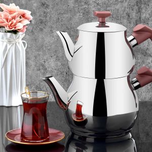 Evimsaray Şelale Mini Boy Çaydanlık Takımı Rose