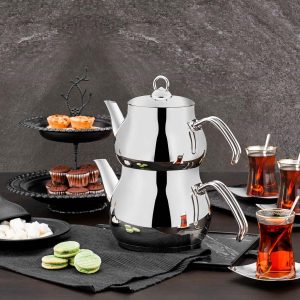 Evimsaray Yağmur Orta Boy Çaydanlık Takımı Sade