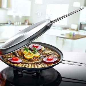 Evimsaray Zest Gusto Çift Taraflı Balık Tavası 32 cm